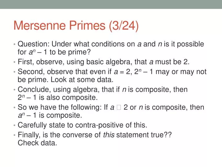 mersenne primes 3 24