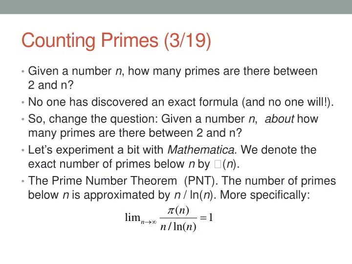 counting primes 3 19