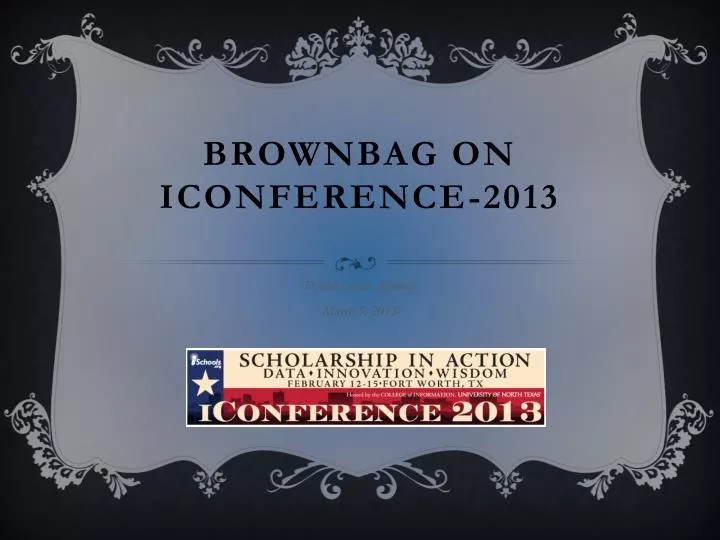 brownbag on iconference 2013