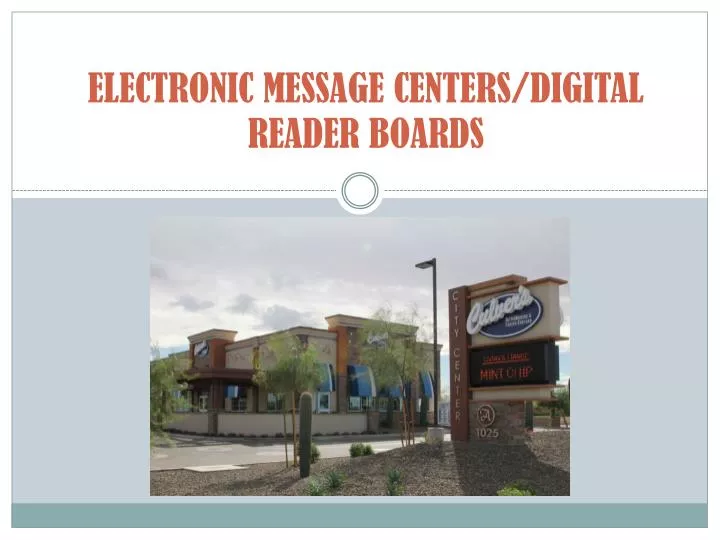 electronic message centers digital reader boards