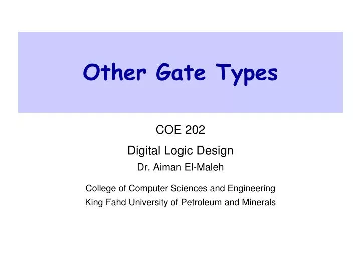 other gate types