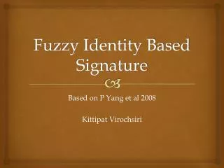 Fuzzy Identity Based Signature