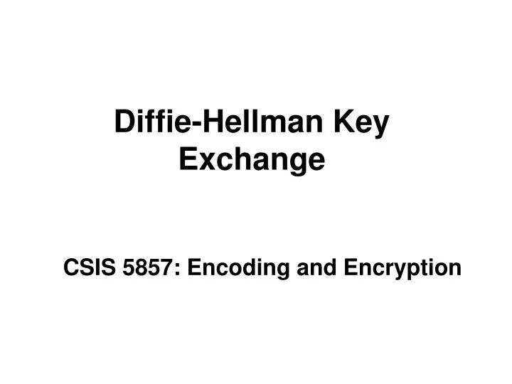 diffie hellman key exchange