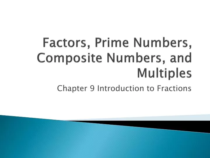 factors prime numbers composite numbers and multiples