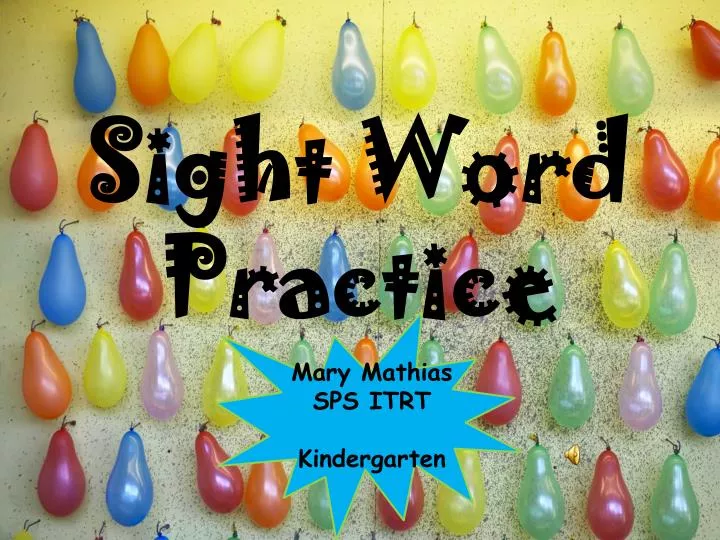 sight word practice