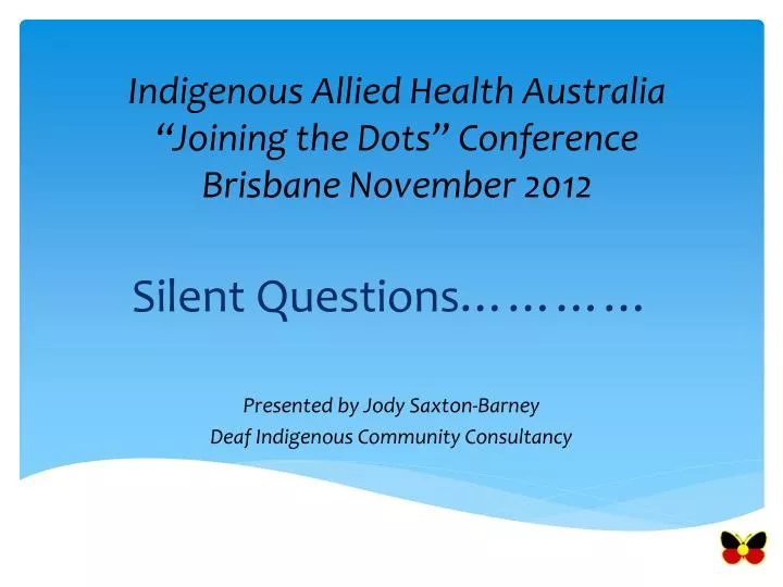 indigenous allied health australia joining the dots conference brisbane november 2012