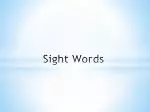 Sight Words - slide 1