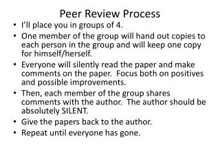 peer review process