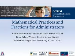 Mathematical Practices and Fractions for Administrators