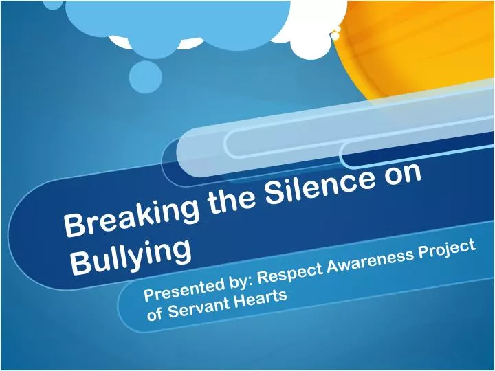 breaking the silence on bullying