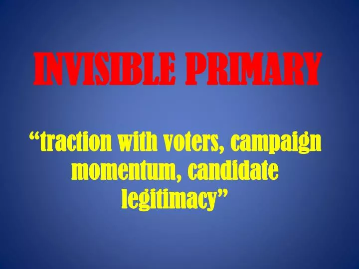 invisible primary