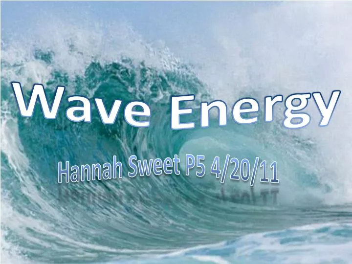 wave energy