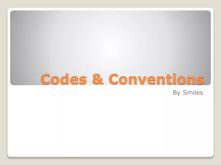 codes conventions