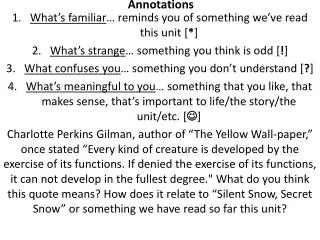 Annotations