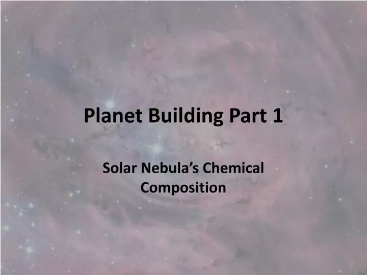 planet building part 1