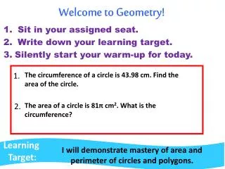 Welcome to Geometry!