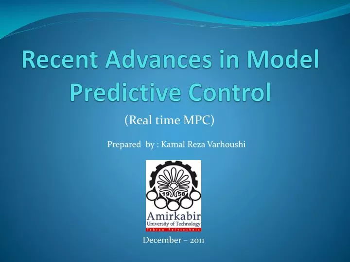 recent advances in model predictive control