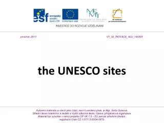 the UNESCO sites