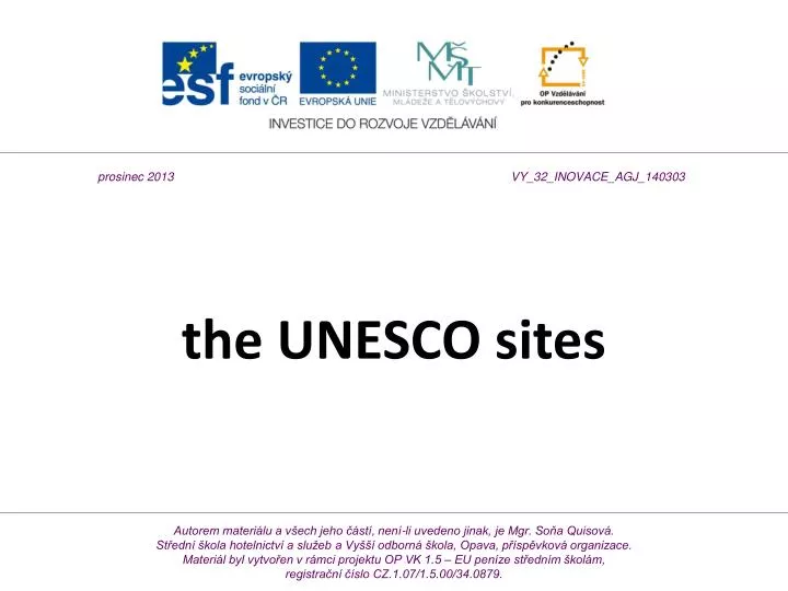 the unesco sites