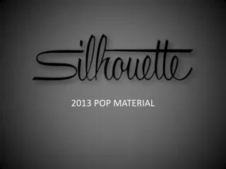 2013 POP MATERIAL