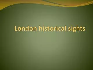 London historical sights