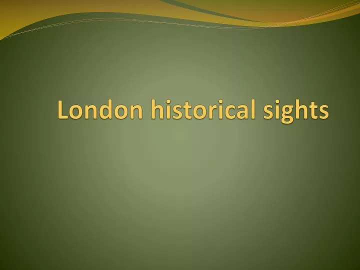 london historical sights