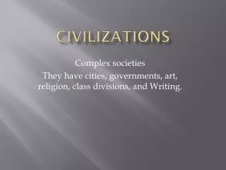 Civilizations