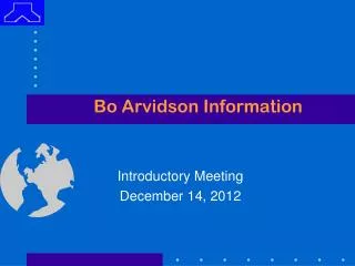 Bo Arvidson Information