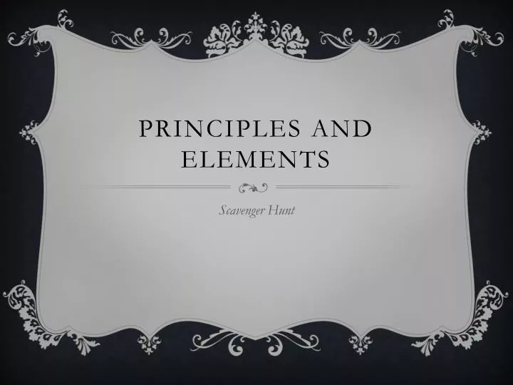 principles and elements
