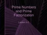 Prime Numbers and Prime Factorization - slide 1