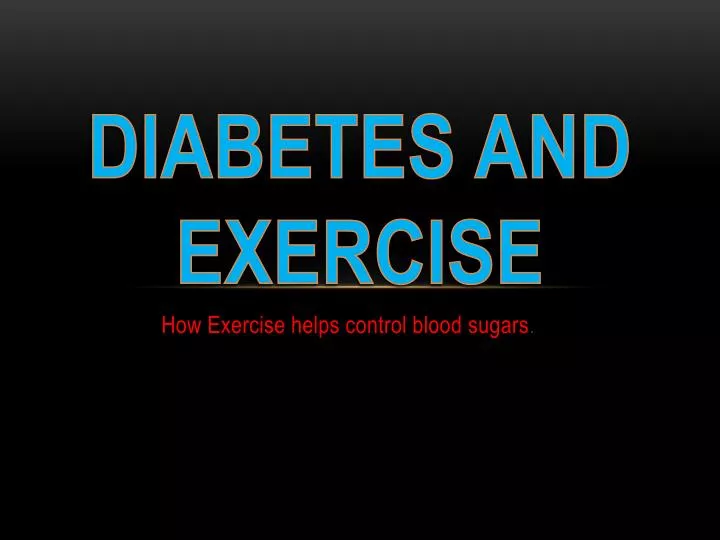 diabetes and exercise
