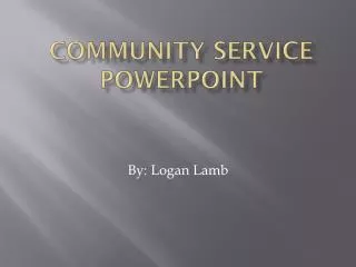 Community Service PowerPoint