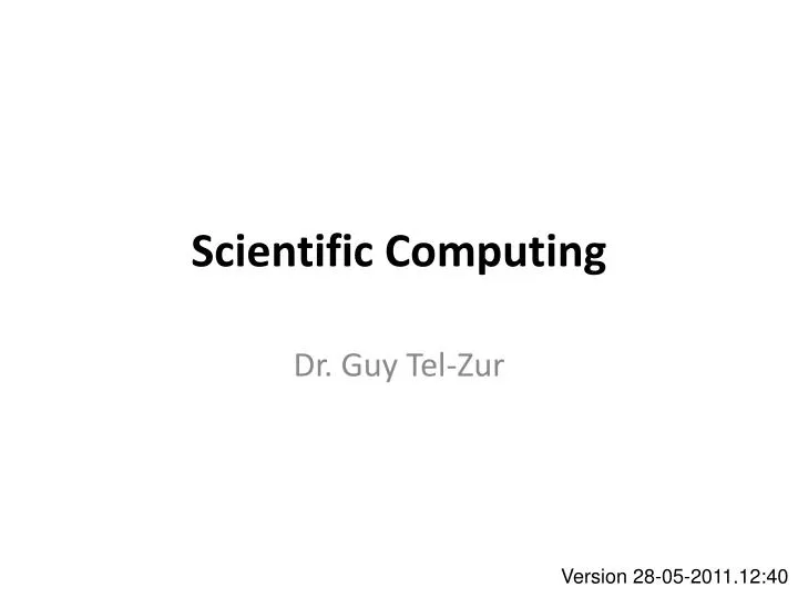 scientific computing