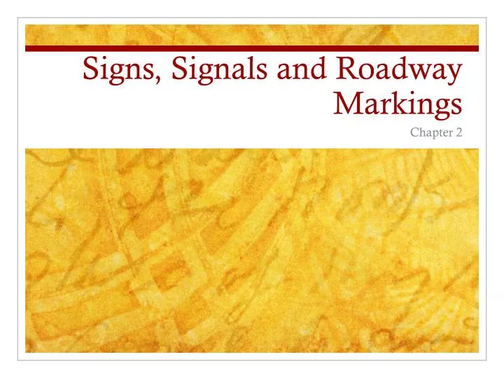 signs signals and roadway markings