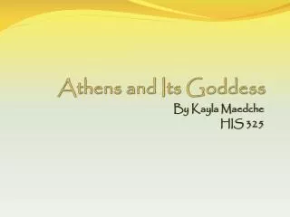 Athens and Its Goddess