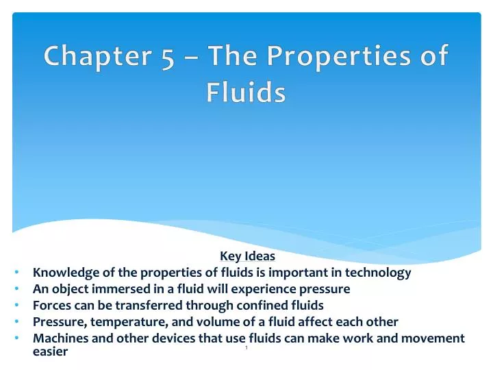 chapter 5 the properties of fluids