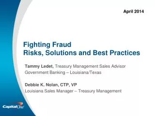 Fighting Fraud Risks, Solutions and Best Practices