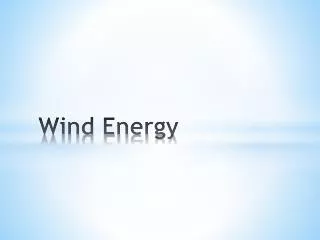 Wind Energy