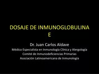 dosaje de inmunoglobulina e