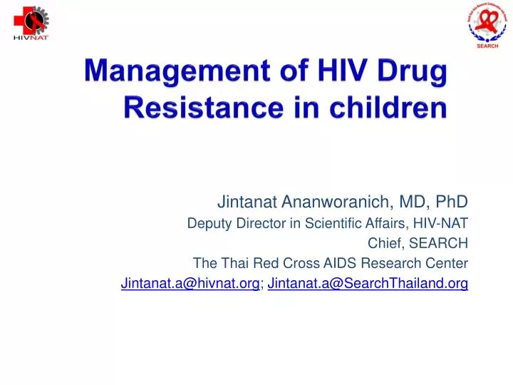 management of hiv drug resistance in children