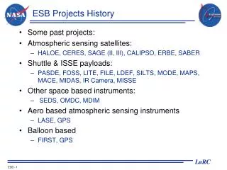ESB Projects History