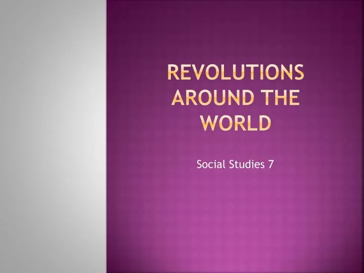 revolutions around the world