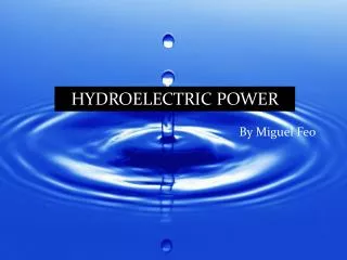 hydroelectric power
