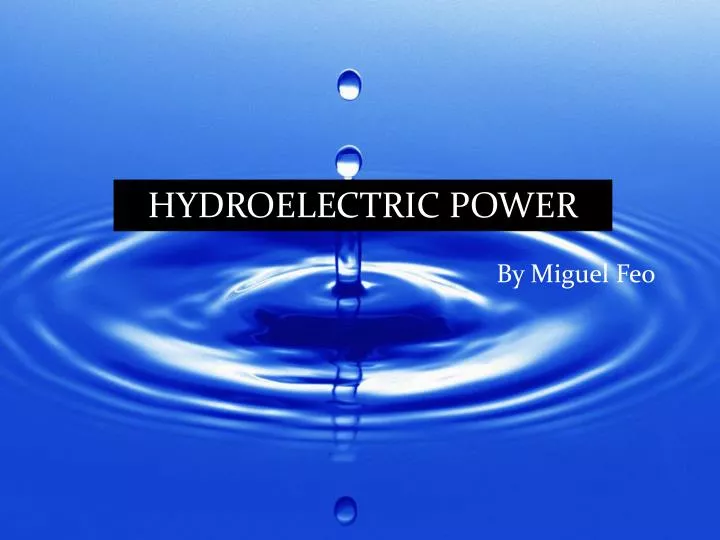 hydroelectric power