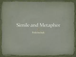 simile and metaphor
