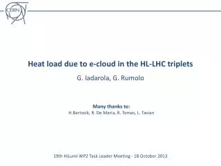 Heat load due to e-cloud in the HL-LHC triplets