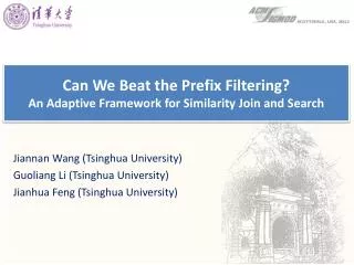 Can We Beat the Prefix Filtering? An Adaptive Framework for Similarity Join and Search