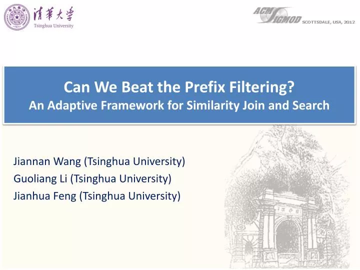 can we beat the prefix filtering an adaptive framework for similarity join and search
