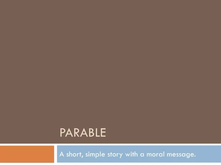 parable