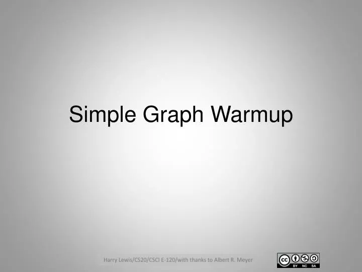 simple graph warmup